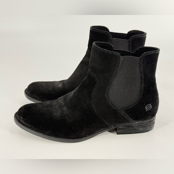 Born Black Suede Chelsea Pull On Boots 9.5 - Picture 2 of 9